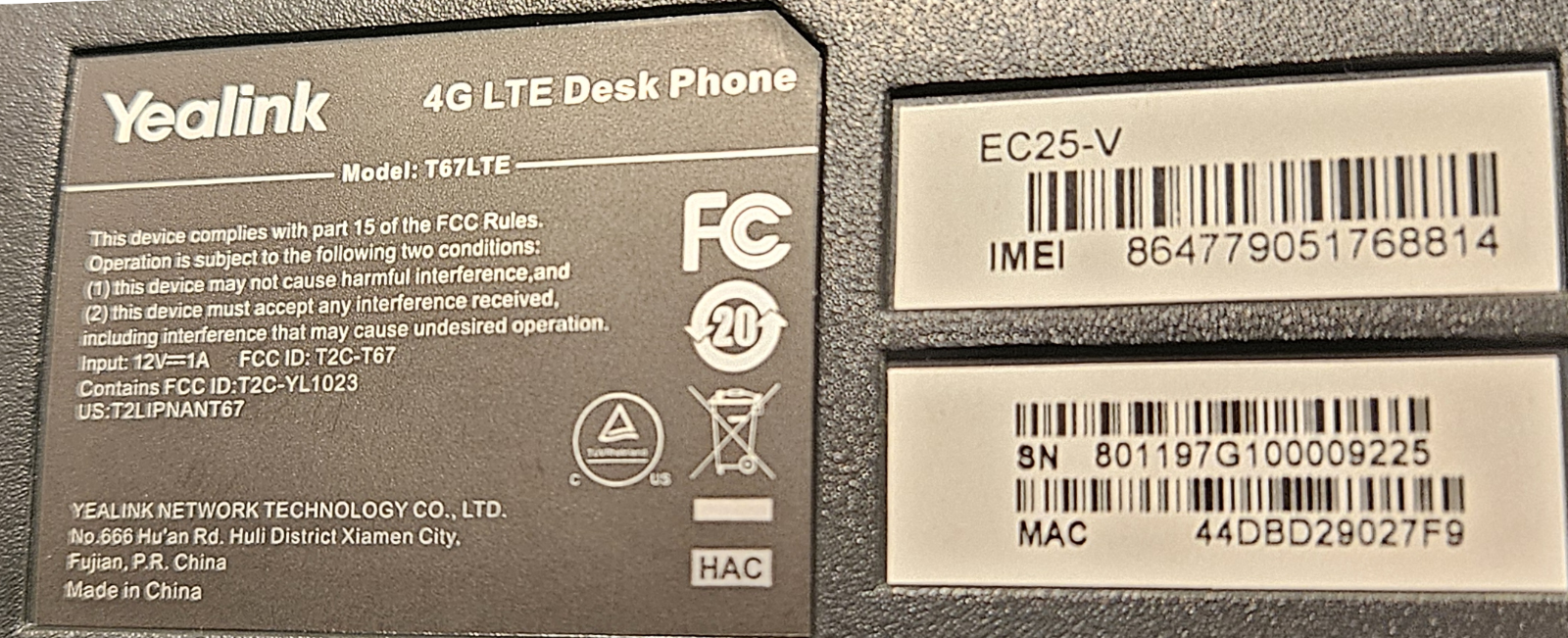 Yealink T67LTE 4G LTE Desk Phone (Verizon Wireless) HD w/ power cord New no box - Image 2